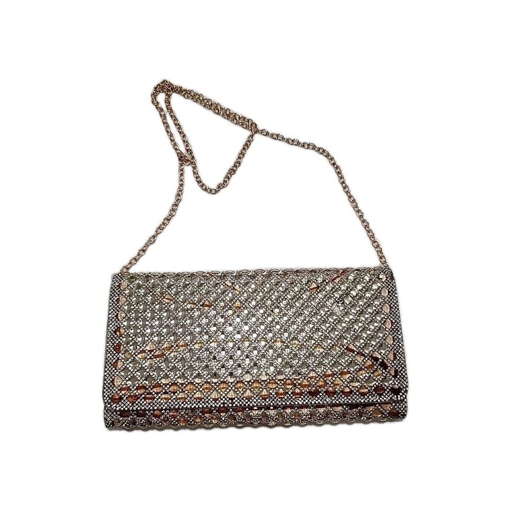 Aldo Crossbody Champagne Bling Bag Evening Clutch Y2K‎ Formal Glamcore Preppy